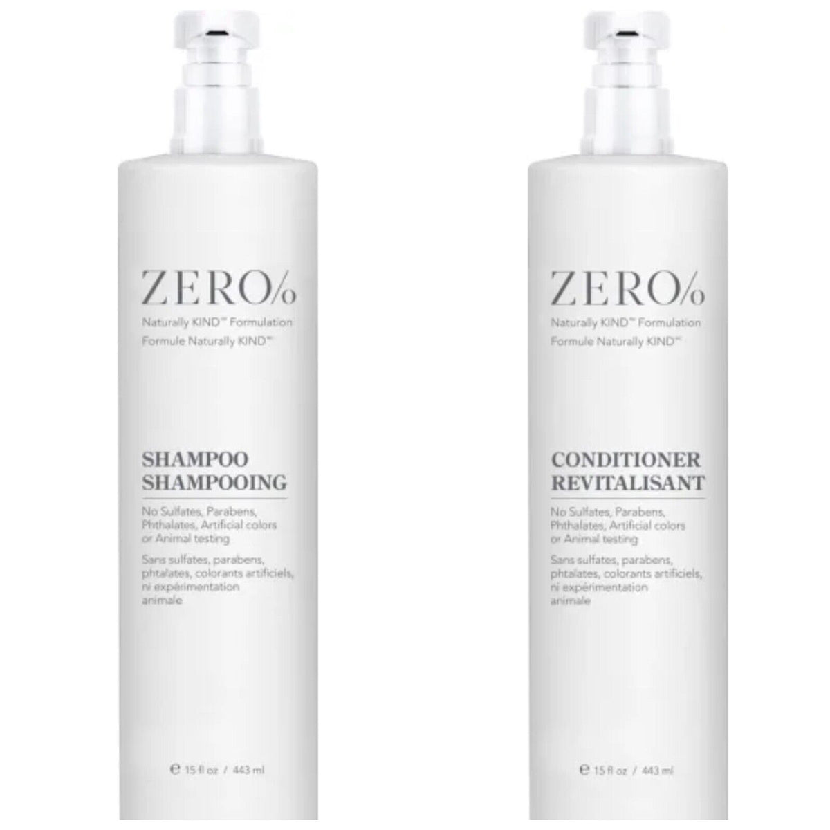 Zero% by Gilchrist & Soames Shampoo & Conditioner Bundle (15oz each)