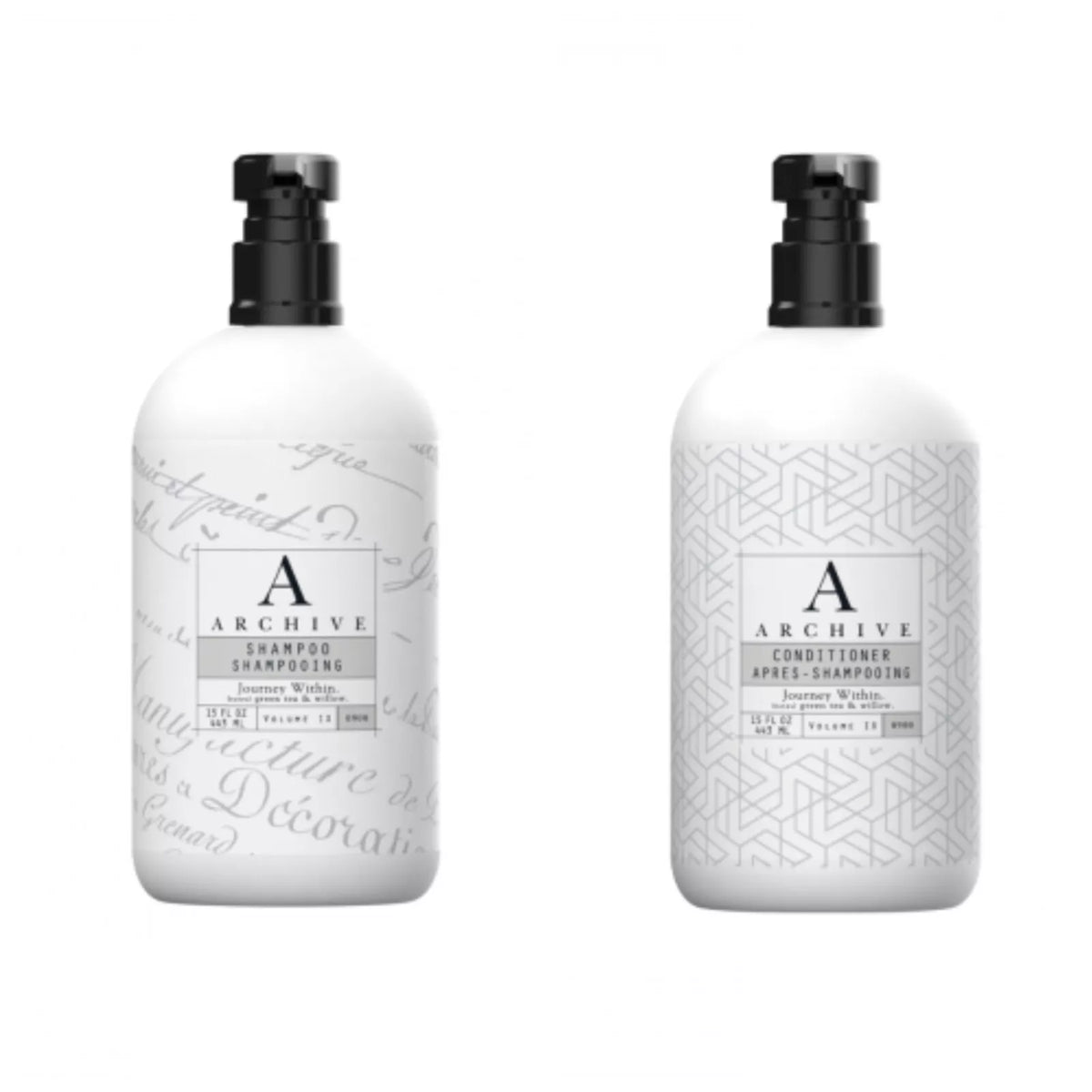 Archive Essentials Journey Within Green Tea Willow Shampoo & Conditioner 15oz