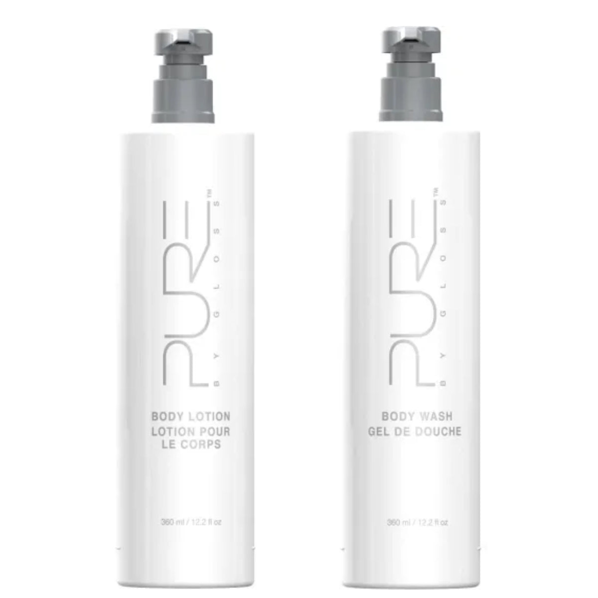 Pure by Gloss Body Lotion & Body Wash 12.2oz (360ml) Bundle Set