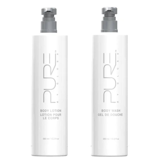Pure by Gloss Body Lotion & Body Wash 12.2oz (360ml) Bundle Set