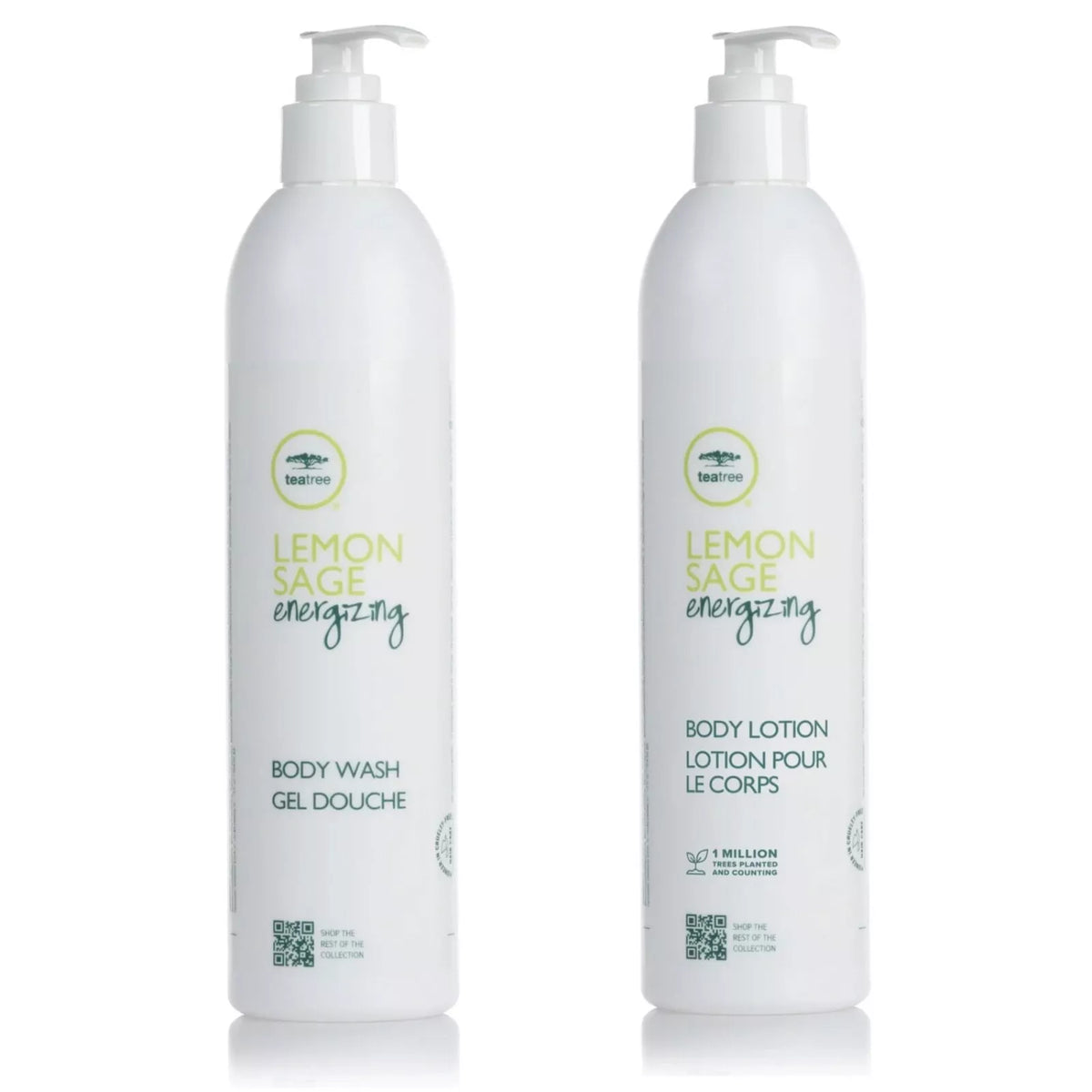 Paul Mitchell Lemon Sage Body Wash & Body Lotion 12oz New
