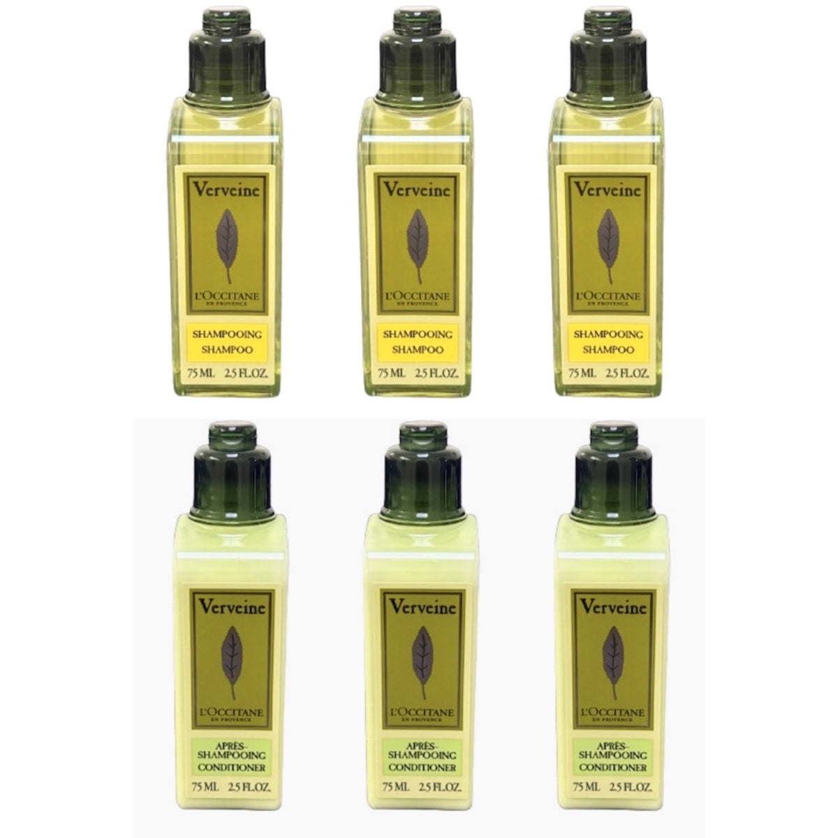 L'Occitane Verbena Shampoo & Conditioner 75ml 3 of each